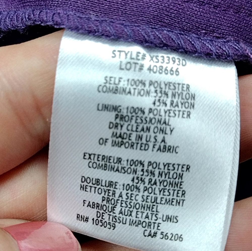 Xscape Purple Lace Cocktail Dress - Picture 13 of 13